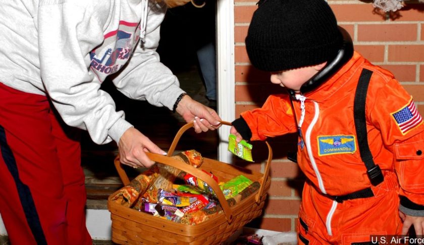Halloween trick-or-treater. (Credit: MGN)
